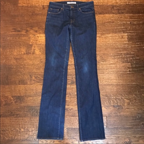 J Brand Mid Rise Straight Leg Jeans - Picture 1 of 12